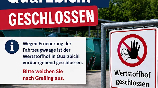 Symbolbild: Wertstoffhof geschlossen