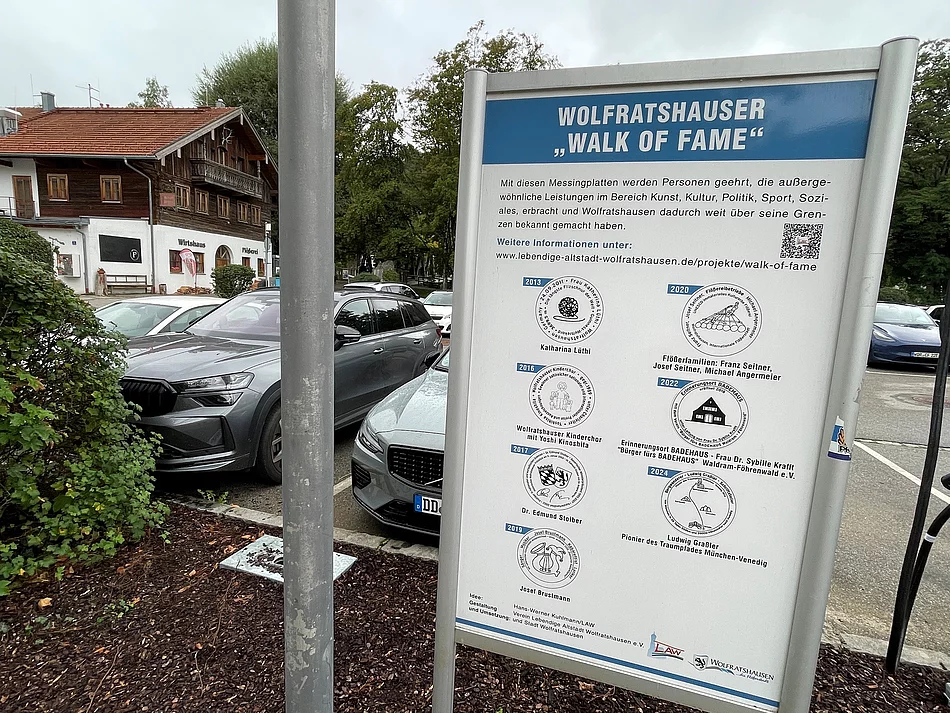 Überblickstafel Walk of Fame