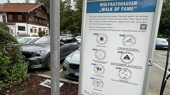 Überblickstafel Walk of Fame