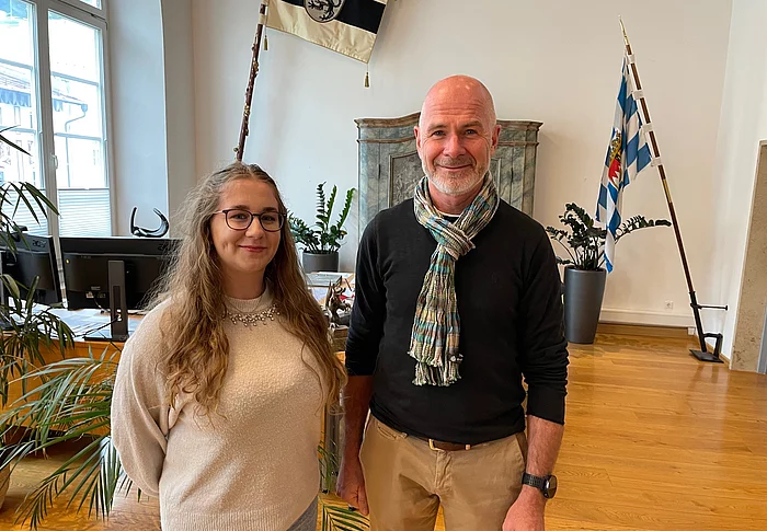 Anica Dundar und Erster Bürgermeister Klaus Heilinglechner