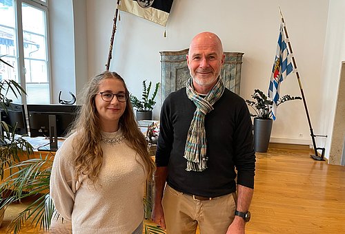 Anica Dundar und Erster Bürgermeister Klaus Heilinglechner