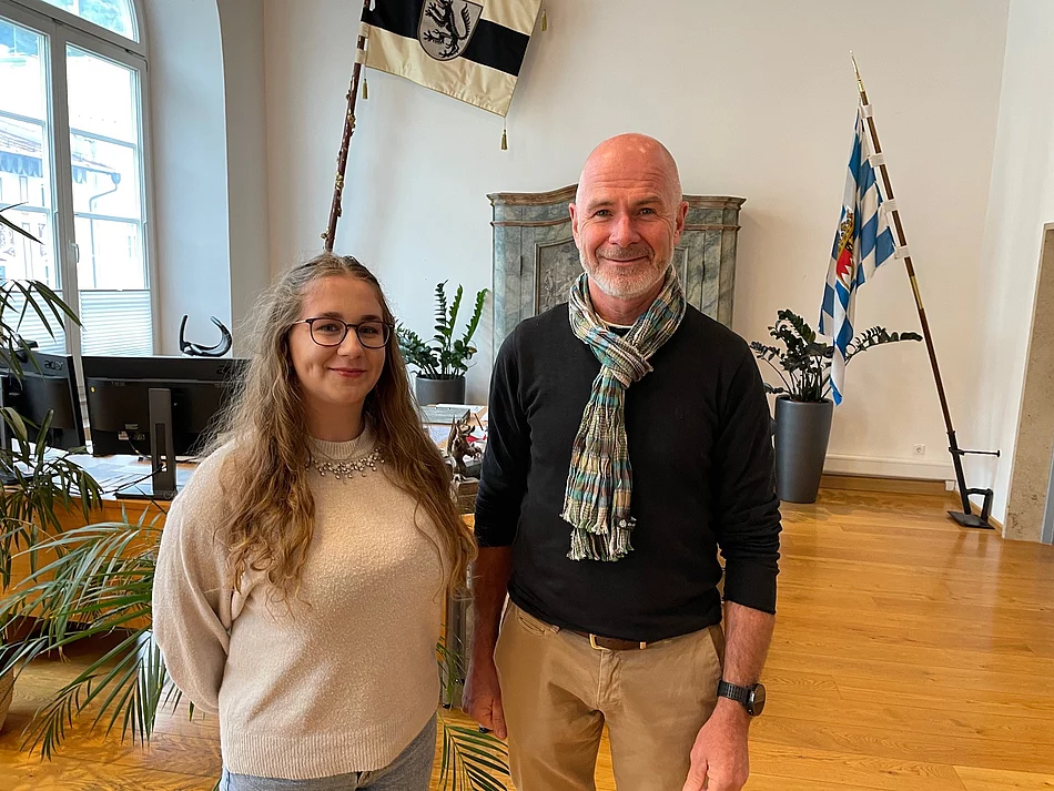 Anica Dundar und Erster Bürgermeister Klaus Heilinglechner Anica Dundar und Erster Bürgermeister Klaus Heilinglechner