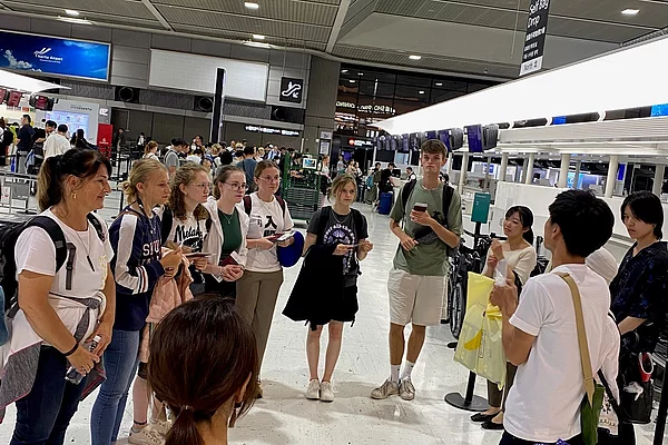 Abschied am Flughafen