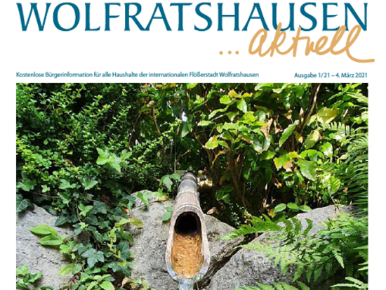 Das Titelblatt von Ausgabe 1/2021 zeigt einen Bambusbrunnen