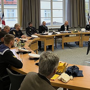 Empfang im Sitzungssaal des Rathauses