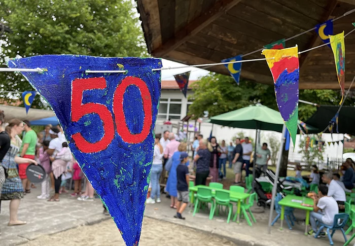 Wimpel mit 50 