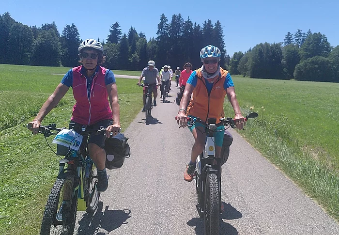 Fahrradgruppe bei der interkommunalen Radltour