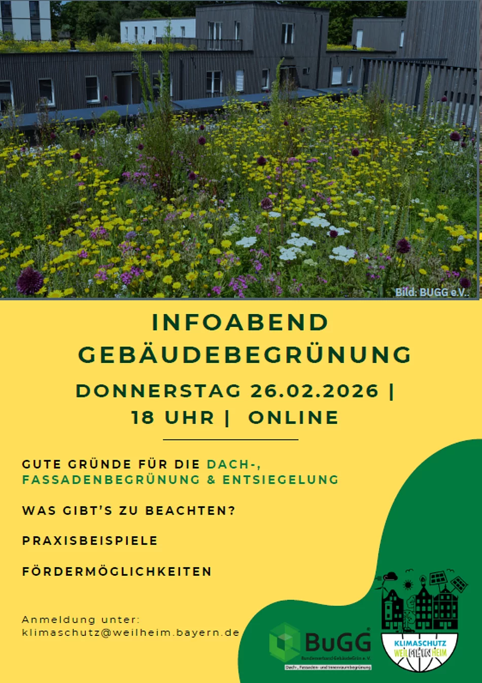 Plakat Gebäudebegrünung