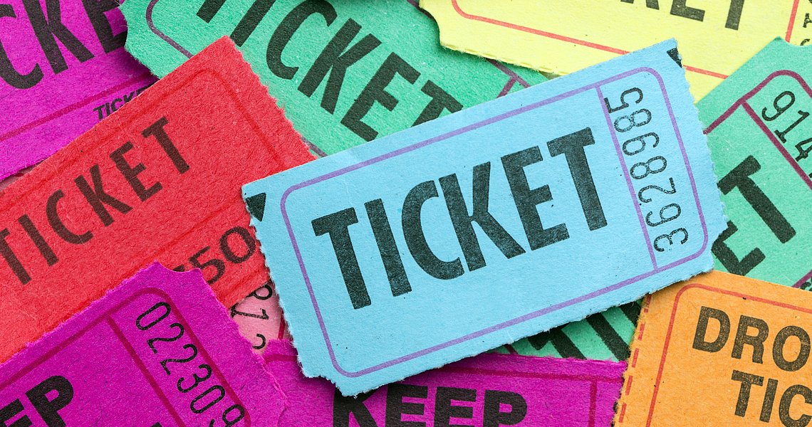 Symbolbild Bunte Tickets