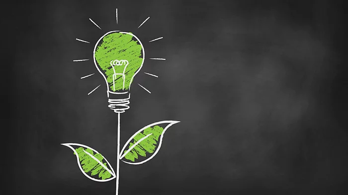 Symbolbild grüne Glühbirne