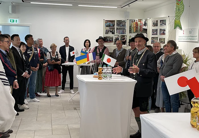 Begrüßung des Bürgermeisters zum Partnerschaftstreffen