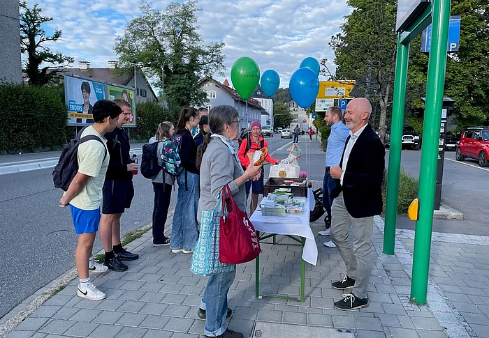 Bürgermeister Heilinglechner informiert am ÖPNV Schnuppertag