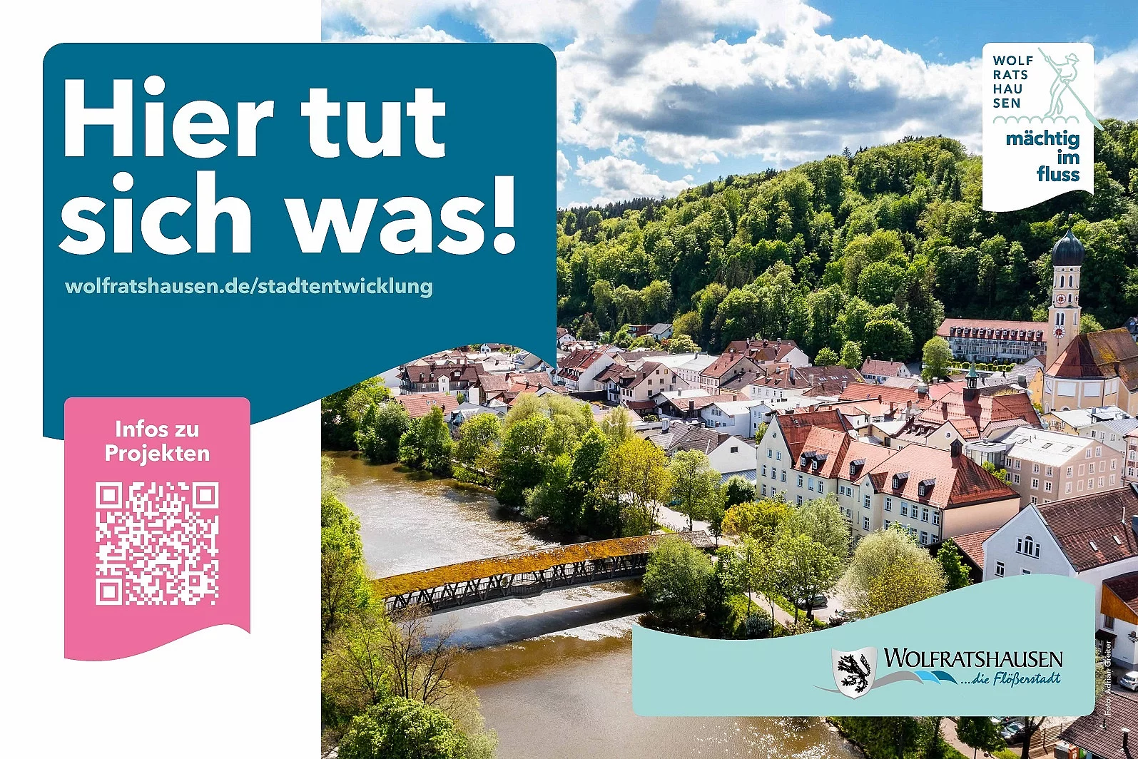 Schild mit Aufschrift Hier tut sich was