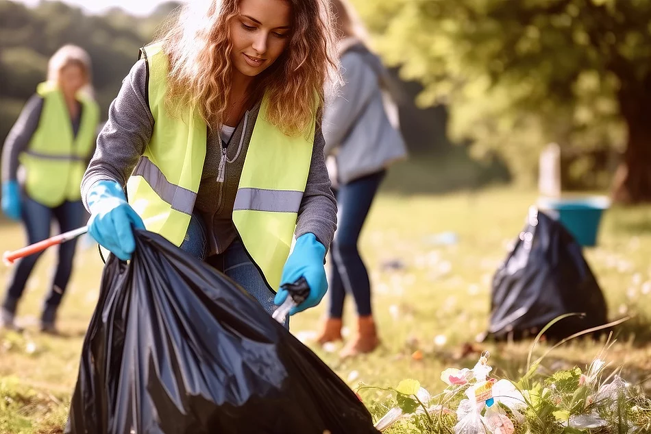 Müllsammeln beim Ramadama