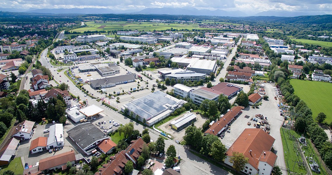 Luftbild Königsdorfer Straße und Gewerbegebiet I